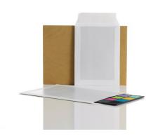 Bong 14003 - Sobres C4 (papel de estraza 120 g/m², reverso de cartón gris 450 g/m², cierre autoadhesivo, 100 unidades), color blanco