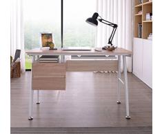 SixBros. Mesa de ordenador - Roble - Efecto madera - CT-3541/2189