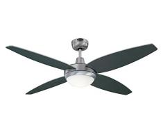 Westinghouse Lighting Havanna Ventilador de Techo, 80 W, Metal, Aluminio Satinado