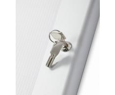 Tablón de anuncios, A2 (4 x A4) con cerradura y sellado impermeable, para uso en interior o exterior, admite chinchetas