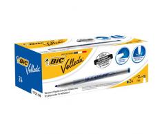 BIC Velleda 1721 - Caja de 24 marcadores de pizarra blanca, color azul