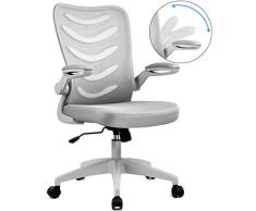 COMHOMA Silla de Oficina Silla de Escritorio Silla giratoria ergonómica Silla ejecutiva Silla de Malla Gris