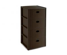 Stefanplast 3860529 Elegance ratán cómoda, 4 cajones
