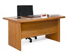 Escritorio, mesa ordenador, estudio, oficina L150 - madera de pino - color natural
