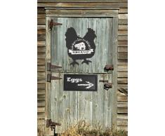 Securit Woody - Pizarra de pared enmarcada (20 x 40 cm, vinilo, para tiza y rotulador de pizarra, incluye rotulador), color negro