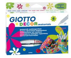 Giotto 4533 00 Decor Materials- Rotuladores para textil (6 colores)
