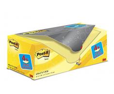 Post-it calderilla exhibición dispensador con almohadillas paquete 76 x 76 mm amarillo Ref 654cy - vp20 [Pack 20]