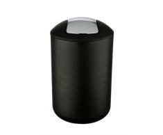 Wenko 21212100 Brasil - Papelera con tapa basculante (tamaño grande), color negro
