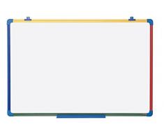 Bi-Office - Pizarra Blanca Magnética para Niños Schoolmate, Marco de 4 colores, 60 x 45 cm