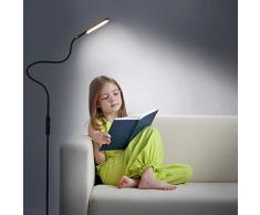 Zanflare LED Lámparas de Pie para Salón, Lámpara de pie Inteligente con el Control Remoto, 5 Tipos de la Temperatura de Color Modo de Luz Nocturna para Leer, Dormitorio, Oficina.(Negro)