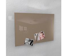 RAL 1019 - Pizarra magnética, diseño satinado, color gris/beige, gris-beige - RAL 1019 brillante, 50 x 80 cm