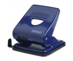 Rapesco 827M - Perforadora metálica de papel, perforación doble, capacidad de 30 x 80 g/m², color azul
