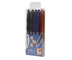 Pilot Frixion - Juego de bolígrafos roller de tinta borrable (0,7 mm, 2 negros, 2 azules y 1 rojo)