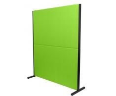 PIQUERAS Y CRESPO Modelo Valdeganga - Biombo separador para oficinas y centros de trabajo, desmontable y con estructura de color negro - Tapizado en tejido BALI color pistacho