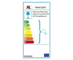 Reality Leuchten R80012007 - Lámpara de Techo con 2 Luces (Níquel Mate Y Cristal Opalino Mate, 25,5 cm, 4 Bombillas E14 de Máximo 40 W No Incluidas)