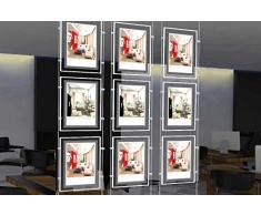 Panel Acrílico Publicitario de Luz Led Con Tapa A3, Vertical Con Cable Para Soportes el Expositor de Una Tienda Bar Servicios Inmobiliarios