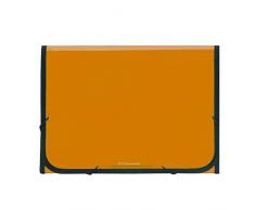 Plus Office A4-12N - Carpeta clasificadora translúcida, 12 separadores, A4, naranja