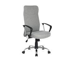 SixBros. Sillón de Oficina Silla de Oficina Silla giratoria Gris - H-935-6/2165