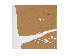 Bi-Office Swallow 01 - Tablón de anuncios de corcho blanco, 40 x 40 cm, color natural