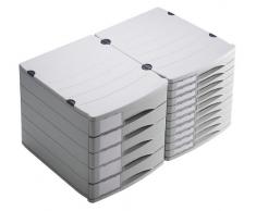 Rotho 10700Mk000 Profiline - Cajón Archivador de Oficina (5 Cajones) A4, color gris