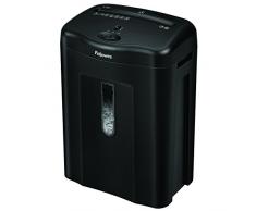 Fellowes 11C - Destructora trituradora de papel, corte en partículas, destruye hasta 11 hojas, uso personal, tritura tarjetas de crédito, color negro