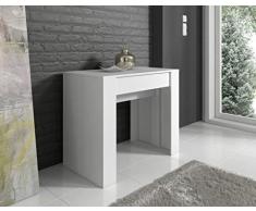 Distrigal Mobelcenter - Mesa de Comedor Consola xtensible Sistema Fuelle - 5 Posiciones - (Blanco) 0589