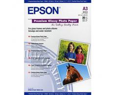 Epson Premium Glossy Photo Paper - Papel para impresora de tinta (A3), blanco