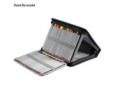 UTRO 150 ranuras PU Cuero portalápices Caja de lápiz de Estudiantes bolso de la pluma Organizador bolsa de caso estacionario lapiz de color lápiz bolsa de arte dibujo (Rose Red)