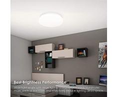 Lámpara de Techo,Luz de Techo LED,Downlight Plafon de Techo Colgantes Superficie,Pantallas de Lamparas,Luz Blanca Cálida, Teckin Plafón Luminoso de Baño Balcón Iluminación de Interio 3000K 24W IP44