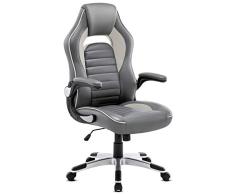 IntimaTe WM Heart Silla Gaming, Silla Ergonómica para Juegos, Silla de Oficina Ejecutiva con Reposabrazos Ajustables, Altura Regulable, Silla de Escritorio con Respaldo Alto de 360° (Gris)