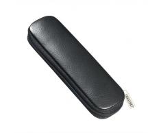 Online 90686 - Funda de piel para 2 bolígrafos, color negro