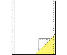 Sigel 33242 - Papel continuo (305 x 240 mm, A4, horizontal, 60 y 57 g, 1000 hojas LP, copia amarilla +AHL, SD, 2 paquetes), color blanco