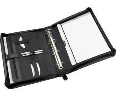 Alassio /31502 - Carpeta para conferencias de cuero sintético (A4, 37 x 31 x 5,6 cm), color negro