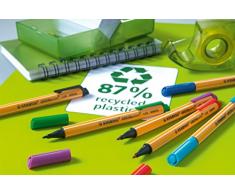 STABILO GREENpoint - Rotulador punta de fibra media ecológico - Estuche con 4 colores
