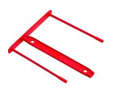 Fellowes Bankers Box 00896 - Fastener de plástico clip para carpeta archivadora, 85 mm, color rojo