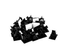 sourcing map 22pcs Portaclips Negro LY-0810 Autoadhesivo de Cable de Lazo de Cierre Adhesivo fijador