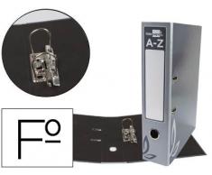 ARCHIVADOR DE PALANCA LIDERPAPEL A4 DOCUMENTA FORRADO PVC CON RADO LOMO 75MMBLANCO COMPRESOR METALICO