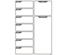 Tablero magnético blanco para nevera, planificador semanal, pizarra recordatorio para la nevera, con rotulador (incluye marcadores, borrado en seco), de CKB Ltd®