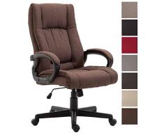 CLP Silla De Oficina XL Sparta en Tela I Silla Ejecutiva Giratoria I Silla De Escritorio Altura Regulable I Silla Ordenador con Ruedas I Color: Marrón
