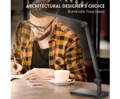 Kitlit Lámpara Escritorio LED Metal,Lámpara de Trabajo de Arquitecto,Lámparas Mesa Cuidado de Ojos,Brillo Infinito Color Regulable,Plegable Luz,Control Táctil,Luz de Lectura Trabajo,Estudiar,Oficina