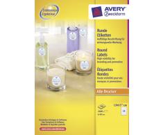 Avery L3415-100 etiqueta de impresora - Etiquetas de impresora (Color blanco, Papel, A4, 4 cm)