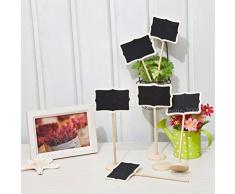 ULTNICE 10 Piezas Mini Pizarra de Madera Tablero de Notas Decoración de Hogar