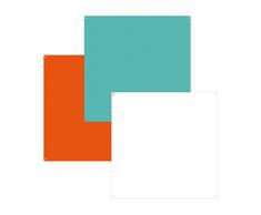 first4magnets cuadrado Pizarra magnética C/W 10 Imanes – Gun Metal (400 x 400 mm), color plateado