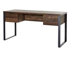 Marca Amazon - Movian Ems - Escritorio con 3 cajones, 152,4 x 60 x 76,2 cm, efecto de roble vintage