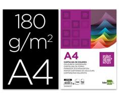 CARTULINA LIDERPAPEL A4 180G/M2 NEGRO PAQUETE DE 100