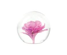 SIGRIS Decor and Go Pisapapeles de Cristal Pisapapel Flor Rosa Original de Talla única Decoración del Hogar Casa Oficina