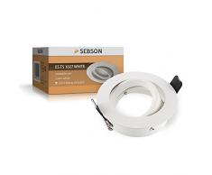 SEBSON® Foco empotrable techo, orientable, redondo, blanco, incl. GU10 casquillo (LED/Halógeno)