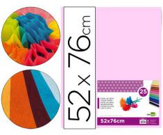 PAPEL SEDA LIDERPAPEL ROSA 52X76 CM 18 GR -PAQUETE DE 25 HOJAS