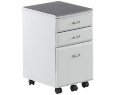 HJH Office 673801 - Cajonera con ruedas para oficina, color plateado
