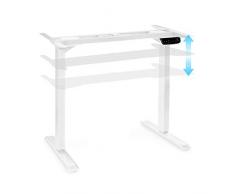 Oneconcept Multidesk Escritorio Regulable en Altura - Escritorio de pie y Sentado, Bastidor de Mesa, Mando eléctrico, Regulable en Altura: 62-128 cm, Regulable en Anchura: 110-170 cm, Blanco